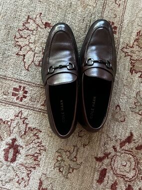 Cole Haan Brown Leather Bit-Detail Loafers
